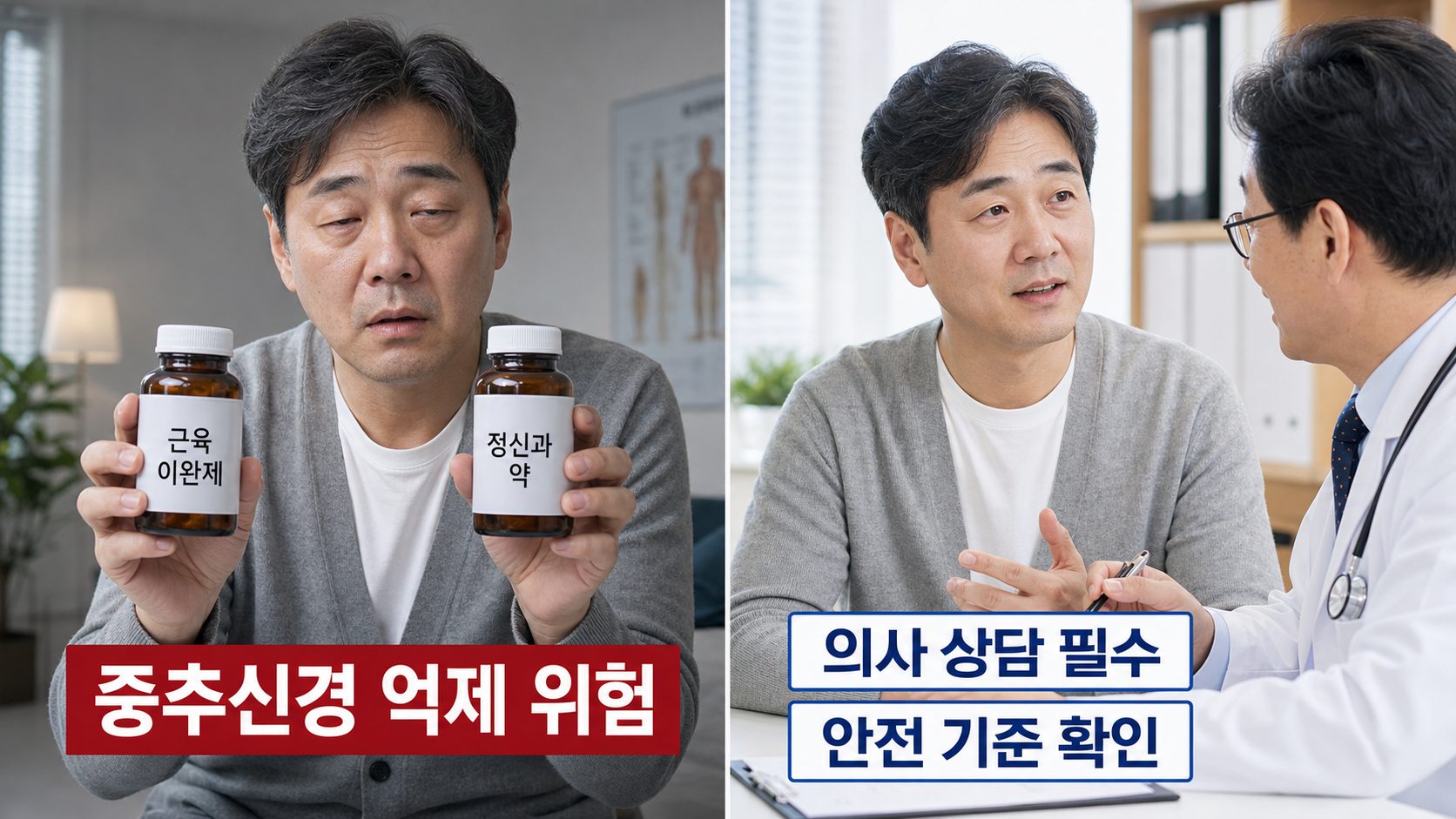 근육 이완제 정신과 약 함께 복용해도 될까? 안전 기준과 주의점