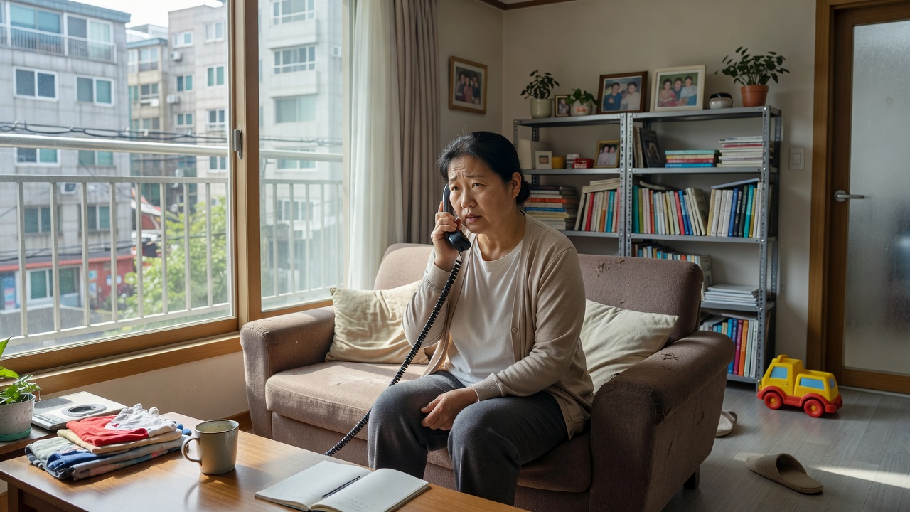 소아청소년과 검사 가능 여부 전화로 미리 확인하는 장면