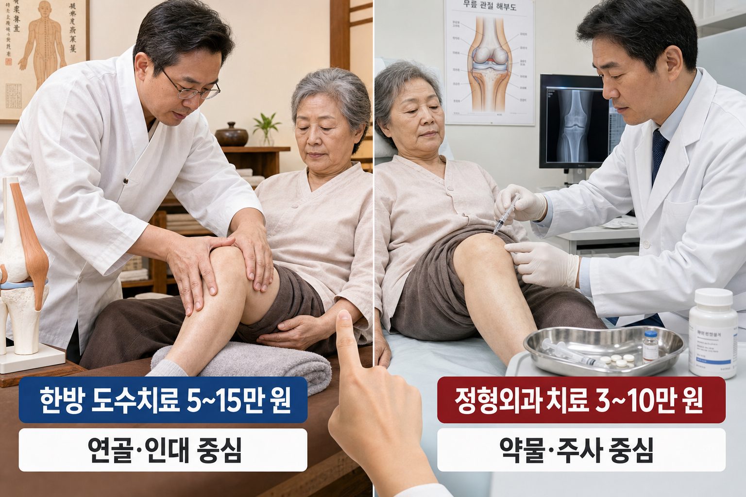 무릎퇴행성관절염 한방병원 도수치료