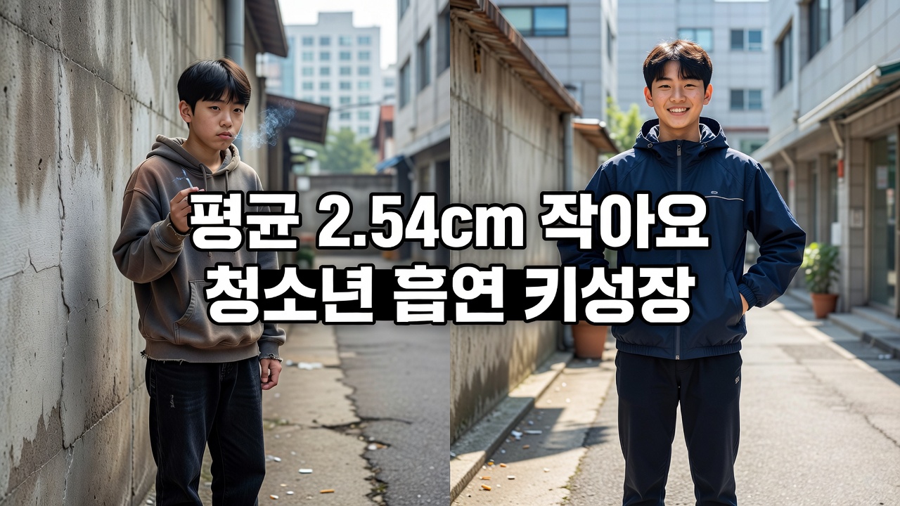 청소년 담배 두갑 반 키 청소년 흡연 키성장