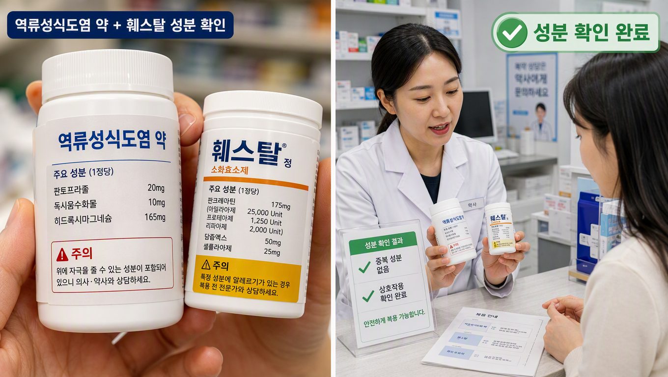 역류성식도염 약과 다른 소화제 함께 먹을 때 주의할 점